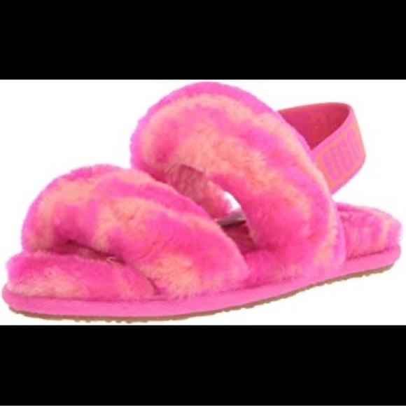 GUC - UGG Oh Yeah Zebra Sandal Slipper (Big Girl 4) - Picture 1 of 4